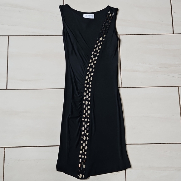 Emilio Pucci Dresses & Skirts - Emilio Pucci Black Ruched Dress Mirror Accents [Size 38]